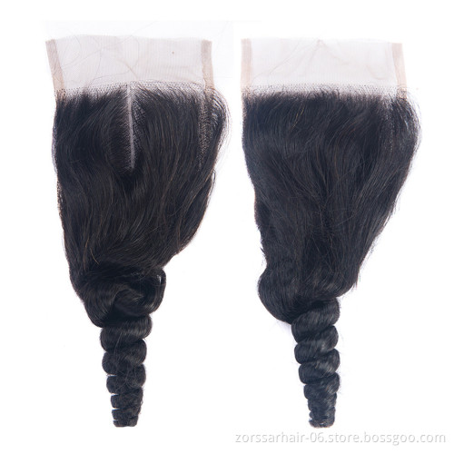 Factory price 10A Grade  MInk Brazilian Virgin Hair Closure Virgin Human Hair Lace Closure
